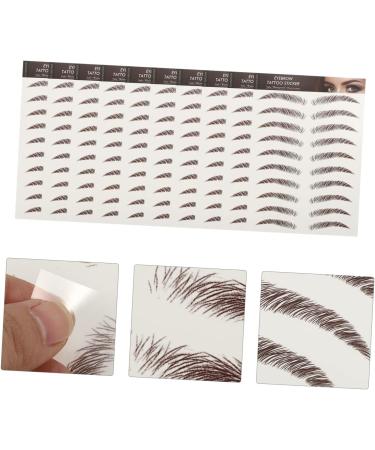 VINTORKY Fake Eyebrow Stickers 9 Sheets Waterproof Eyebrow Stickers Authentic Eyebrows Stickers Eyebrow Tool 3 Proof 21x14.7cm Brown - Buy Online on GoSupps.com