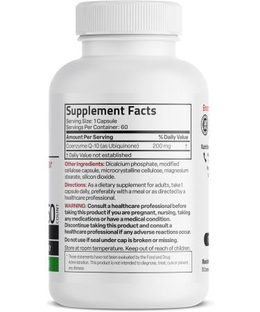 Buy Bronson CoQ10 200 MG | High Potency Cellular Energy | 60 Vegetarian Capsules - International Shipping Available - Buy Online on GoSupps.com