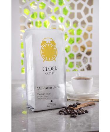 Clock Coffee Manhattan Blend Medium Roast Whole Bean 1 lb (454 g) 100% Arabica Coffee 454 g (Pack of 1) Medium Roast - Buy Online on GoSupps.com