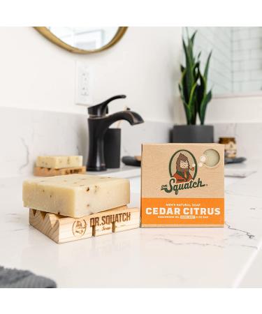 Dr. Squatch Cedar Citrus Bar Soap for Men - 5 Pack, Zero Grit, All Natural - Buy Online on GoSupps.com
