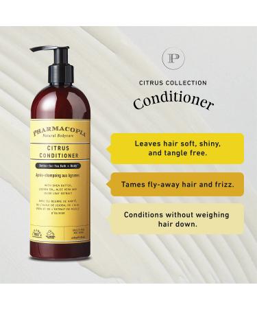 Pharmacopia Citrus Conditioner - Natural & Organic Aromatherapy Hair Care | Vegan, Cruelty-Free | 16 oz - Buy Online on GoSupps.com