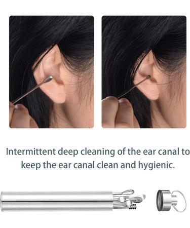 Zxwamz Stainless Steel Ear Cleaner Set - 6-Piece Ear Wax Removal Kit with Storage Box for Adults & Children - Buy Online on GoSupps.com