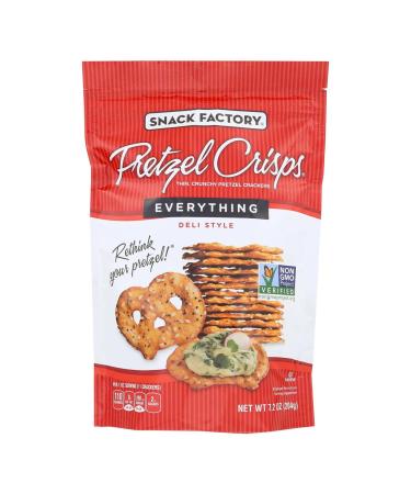 Snack Factory Pretzel Crisps Everything 7.2 Oz Bag