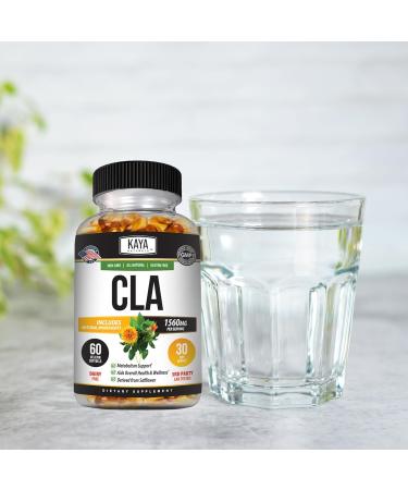 Kaya Naturals CLA Capsules Conjugated Linoleic Acid Non-GMO & Gluten-Free (60 Count (Pack of 1)) - Buy Online on GoSupps.com