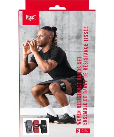 Everlast Woven Resistance Bands (Set of 3) - Portable Resistance Bands for Home Fitness Pilates Strength Training Gym Gear Lightweight & Perfect for Lower Body Targeting & Home Gym Workouts - Buy Online on GoSupps.com