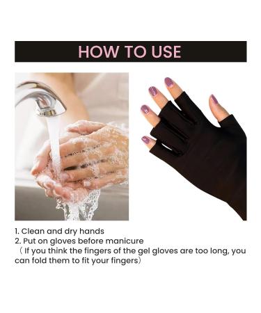 UV Gloves for Gel Nails - Fingerless Anti-UV Protection 2-Pack for Nail Art & Dryers - Buy Online on GoSupps.com