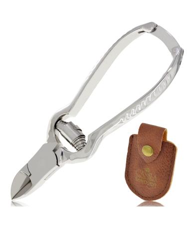 Camila Solingen CS13 Large Heavy Duty Toe Nail Clipper for Thick Toenails, Manicure & Pedicure, Double Barrel Spring. Super Sharp Trimmer Curved Stainless Steel 20mm Blade Made in Solingen, Germany