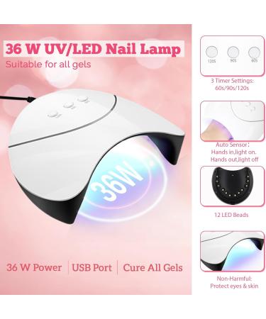 VANREESA Gel Nail Kit: 18 Colours with Lamp, Starter Set with Base, Top Coat & Nail Art. Perfect Gift for Women - 33 Pieces - Buy Online on GoSupps.com