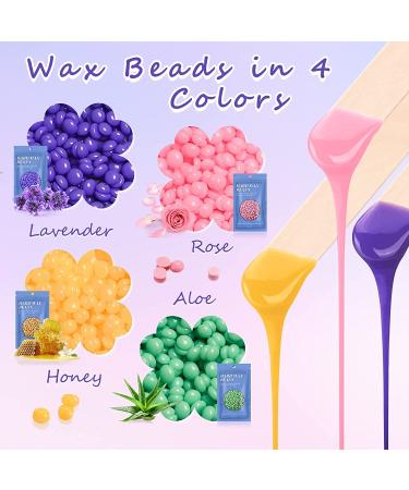Waxing Kit with Wax Warmer & 4 Hard Wax Beans for Hair Removal - Bikini, Brazilian, Legs, Eyebrow, Armpit, Face - Full Body Waxing for Women and Men - Buy Online on GoSupps.com
