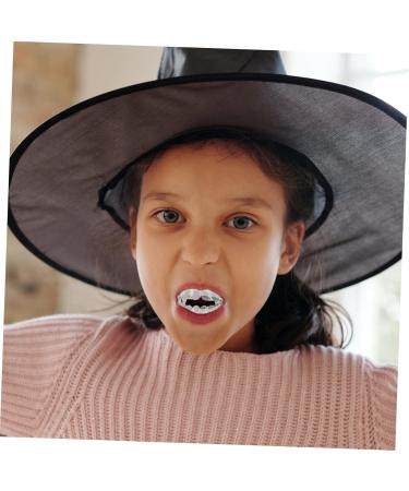 Ibasenice 5 Sets Prosthesis Halloween Accessories - Artificial Teeth Caps for Couples Costumes & Cosplay - Silver Tooth Decorations (5 Pieces 6x2cm) - Buy Online on GoSupps.com