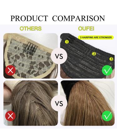 Oefei 24-Inch Black Long Straight Synthetic Ponytail Extension with Velcro Fastener Natural Braid Hairpiece for Women - Buy Online on GoSupps.com