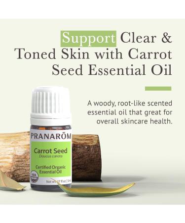 Pranarom Carrot Seed Oil 5ml | 100% Pure Organic Essential Oil for Skincare & Wellness | USDA & ECOCERT Certified - Buy Online on GoSupps.com