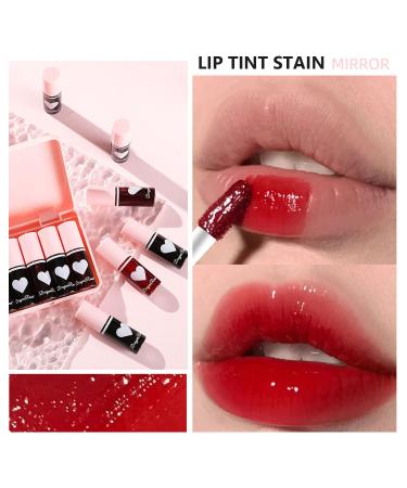 6 Colors Korean Lip Tint Stain Set - Long Lasting, Waterproof Lip and Cheek Tint with High Pigment and Vivid Color | Non-Stick Cup Mini Liquid Lipstick for Plumping - Lip Tint Makeup Set - Buy Online on GoSupps.com