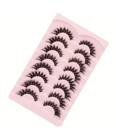 Gmagictobo Mink Cat Eye Fluffy False Eyelashes - D Curl Russian Strip Lashes (8 Pairs) | Soft Wispy Multipack for Stunning Eyes - Buy Online on GoSupps.com