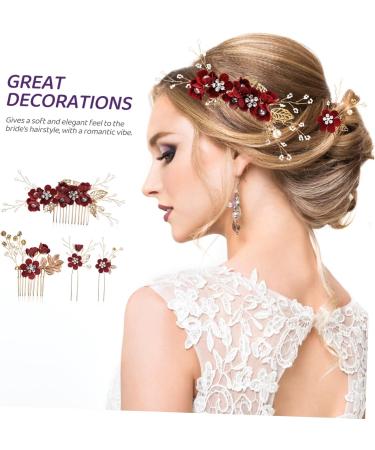 FOMIYES 10 Sets Bridal Headwear Flower Hair Accessories Bridal Tiara Pearl Hair Barrettes Bridal Hair Comb Blue Tiara Side Combs Blue Flower Hair Clip Tiaras Vintage Bridesmaid Aquamarine - Buy Online on GoSupps.com