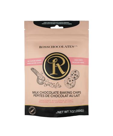 Ross Chocolates Chocolate Baking Chips No Sugar Added (Milk Chocolate) - Sugar Free Chocolate Chips: Perfect for Keto Diets and Zero Sugar Treats.