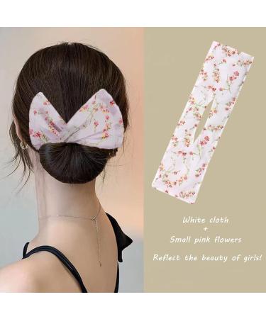 Qazuwa Magic Hair Node - French Twist Bun Maker | 4-Piece Donut Hair Dutt Set for Thick & Long Hair - Available in Red Black Pink White - Buy Online on GoSupps.com
