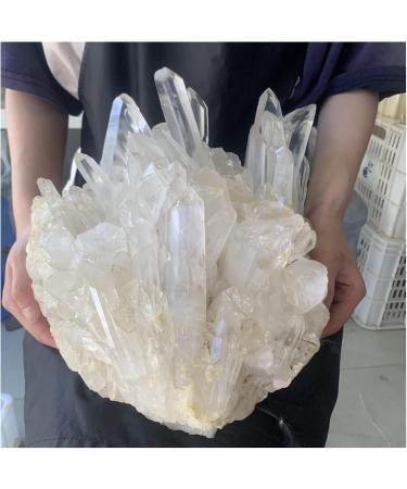 Natural Crystal Rough Crystal Cluster Natural Rare White Quartz Crystal Cluster Specimen (Size : 250-300g) - Buy Online on GoSupps.com