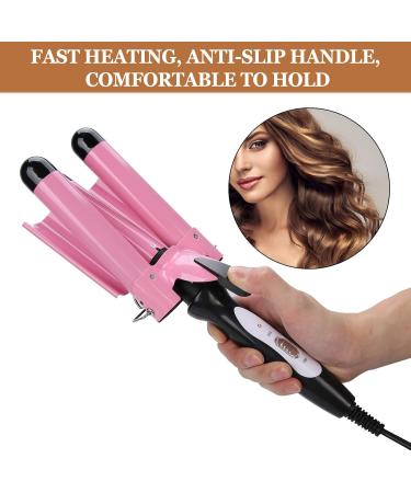 3 Barrel Curling Iron - 28mm Electric Hair Waver & Crimper with Adjustable Temperature | Ceramic Coating for All Hair Types - Buy Now - Buy Online on GoSupps.com