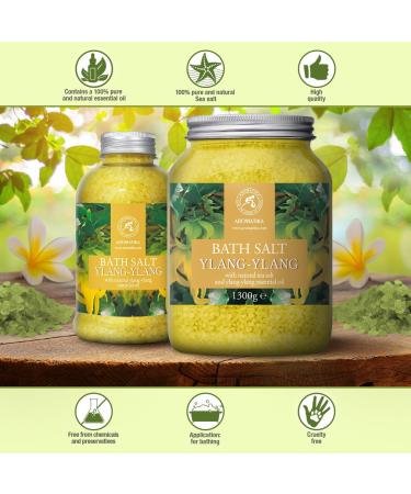 100% Natural Ylang Ylang Bathing Salt 600g | Stress Relief Sleep Aid & Aromatherapy | Spa Quality Relaxation - Buy Online on GoSupps.com