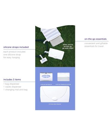 Ubbi On-the-Go Poison Set: Essential Baby Gear with Portable Changing Pad Wipe Dispenser & Bag Dispenser | Perfect Newborn Gift Set - Buy Online on GoSupps.com