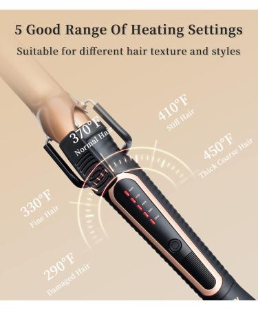 1 Inch Tourmaline Ceramic Curling Iron | Professional Curling Wand for Full Curls | Fast Heat Up & Dual Voltage for Travel - Buy Now - Buy Online on GoSupps.com