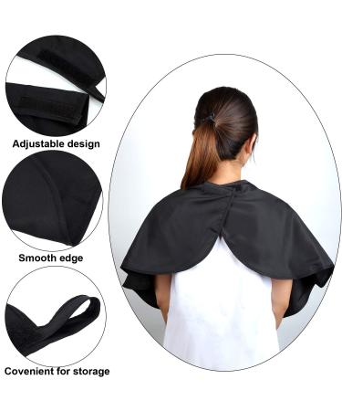 2 Pcs Waterproof Makeup & Hair Cape Set - Salon Barber Bib for Hair Dye & Styling in Black - Buy Online on GoSupps.com