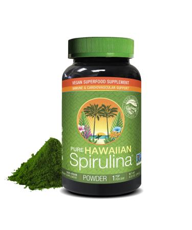 Nutrex Hawaii Pure Hawaiian Spirulina Powder - Vegan Superfood Farm Grown Non-GMO Immune Support & Cellular Energy 90 Day Supply 9.53 Oz 9.53 Ounce (Pack of 1)