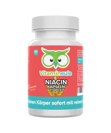 Niacin capsules - 500mg - flush free - high -dose - laboratory test - quality from Germany - vegan - vitamin B3 / nicotinamide - without artificial additives - vitamineULE