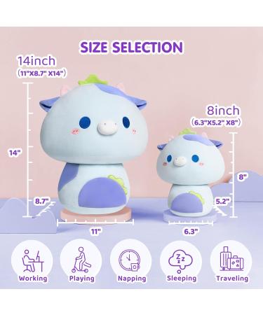 Mewaii 8'' Blueberry Cow Mushroom Pillow Stuffed Animal Plush - Cuddly 8 Inch Toy for Kids - Buy Online on GoSupps.com