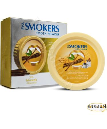 Eva Smokers Tooth Powder - Miswak Flavor | Natural Herbal Halal Tooth Care for Radiant Teeth & Fresh Mouth - 1.41 oz / 40 gm - Buy Online on GoSupps.com