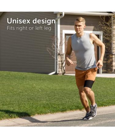 Compression Thigh Sleeve for Hamstring & Quadricep Support - Copper Men/Women - Injury Recovery Relief - Size Large - Buy Online on GoSupps.com