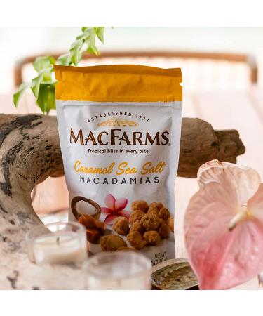 MacFarms Caramel Sea Salt Macadamia Nuts - 10 oz (Pack of 2) - Delicious Snack Duo - Buy Online on GoSupps.com