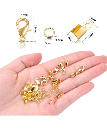 500pcs Gold Jewelry Making Accessories Set - Lobster Claw Clasps, Cord End Caps, Jump Rings - DIY Crafting Supplies - Buy Online on GoSupps.com