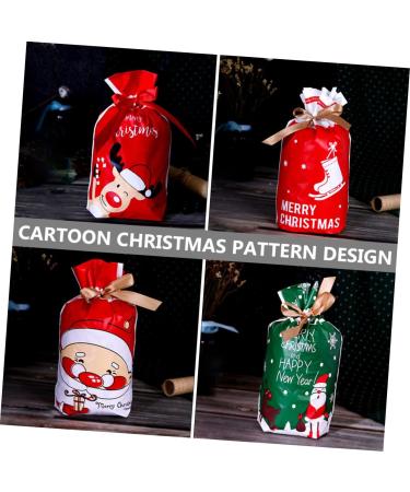 Zerodeko 150 Pcs Christmas Food Bag Santa Bag Christmas Candy Bag Christmas Bag Biscuit Plastic - Buy Online on GoSupps.com