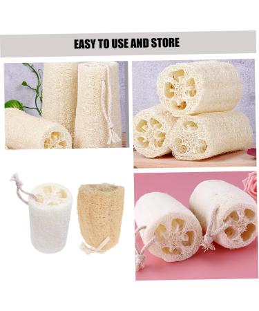 Buy 4pcs Organic Loofah Cleaning Brush Set - Exfoliating Body Scrubber & Dish Washing Sponge - Natural 8cm Loofah for Bath & Shower - Buy Online on GoSupps.com