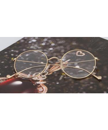 Sigaer Retro Round Unisex Nerd Glasses - Metal Frame Decorative Eyewear 140x50mm Gold | International Shipping Available - Buy Online on GoSupps.com