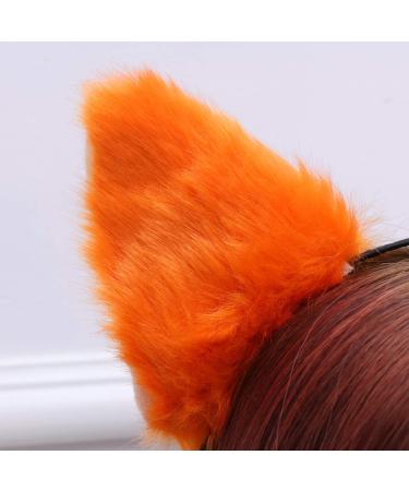 Lurrose Fox Ears Headband - Cute Plush Animal Hair Band for Kids, Girls & Women - Birthday Party Cosplay Accessory (Orange) - Buy Online on GoSupps.com