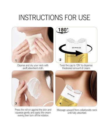 Firming Lifting Neck Cream with Roller Neck Creams for Tightening and Firming Body & Necks Moisturizer for Women to Smooth Wrinkles & Tightening Sagging Skin Double Chin D colletage and Chest - Buy Online on GoSupps.com