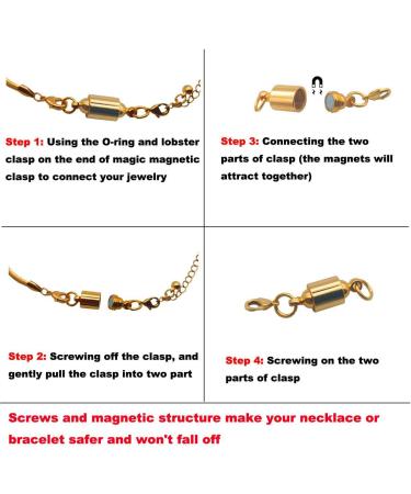 Screw Locking Magnetic Necklace Clasps - Safety Jewelry Closures 6mm Silver - Buy Online on GoSupps.com