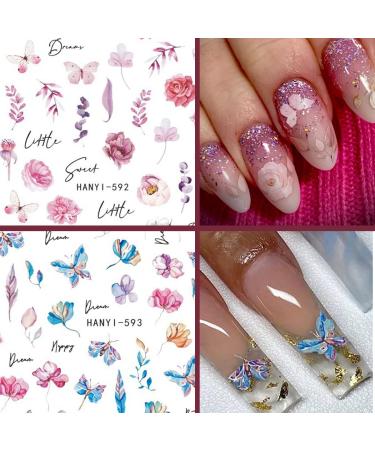 Charming Daisy Nail Art Stickers - 8 Sheets | Spring Nail Decals for Women | 3D Self-Adhesive Design - Buy Online on GoSupps.com