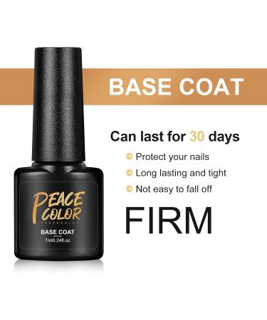 PEACECOLOR 3 x 7ml Base Coat for Gel Nail Polish Soak Offer U V LED Gel Nail Poslih Base Coat Nail Art Supplies Strong Adhesion Long Lasting Manicures A3 - Buy Online on GoSupps.com