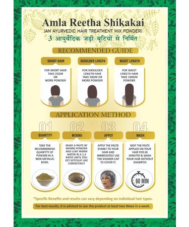 Satya Veda Organique 200 Gram AMLA RITHA SHIKAKAI Mix Hair Treatment Hair Spa Powder Hair Cleanser I Hair Growth I Shiny Hair Anti Dandruff I 100 Herbs 200g Pack of 1 - Buy Online on GoSupps.com