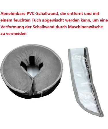 Inflatable Dog Collar for Recovery | Protective Collar for Dogs & Cats | Removable Layer & Leak Protection - Perfect for Long Snouts (M) - Buy Online on GoSupps.com