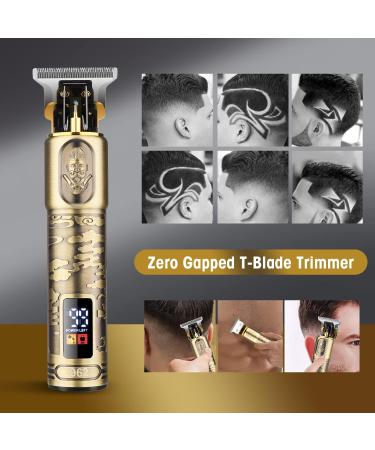 RESUXI Hair Clippers & Electric Razor Set - Cordless Trimmers Grooming Kit with LCD Display, Waterproof Design, 2 Foil Heads, 2 Speeds - Gold - Buy Online on GoSupps.com