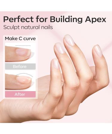 Modelones Builder Nail Gel Set 2 Colors 10ml Clear and Nude Builder Gel for Nail Thickening Nail Strengthener Apex Building Extension Gel Rhinestone Nail Glue Gel in a Bottle LED Nail Lamp Cured Hard Gel Clear Nude - Buy Online on GoSupps.com