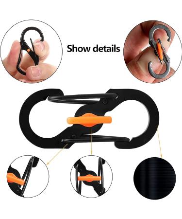 Dher S Outdoor Camping Mini S Clip 10 Pack Stainless Steel S-Shaped Carabiners | Anti-Theft & Anti-Drop Clips for Backpacking & Outdoor Use - Buy Online on GoSupps.com