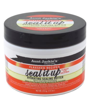 Aunt Jackies Seal It Up Hydrating Sealing Butter 7.5 Ounce (221ml) (6 Pack)