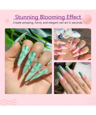 Saviland Blooming Gel - Clear 15ml Nail Polish for Marbles Effect | UV LED Soak Off with Art Brush | Manicure Kit for Salon & DIY - Buy Online on GoSupps.com