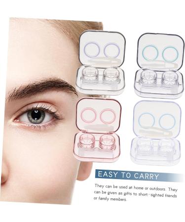 Gatuida Mini Case: 4-Box Colored Contact Lens Storage Box & Travel Suction Stick - Secure & Stylish Eye Lens Container - Buy Online on GoSupps.com